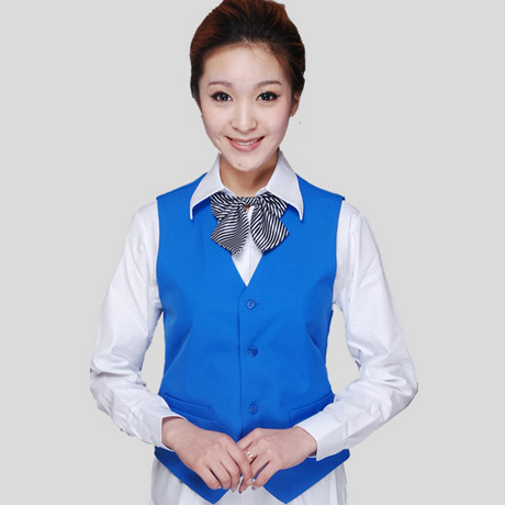 蓝色营业员马夹 蓝色营业员马夹