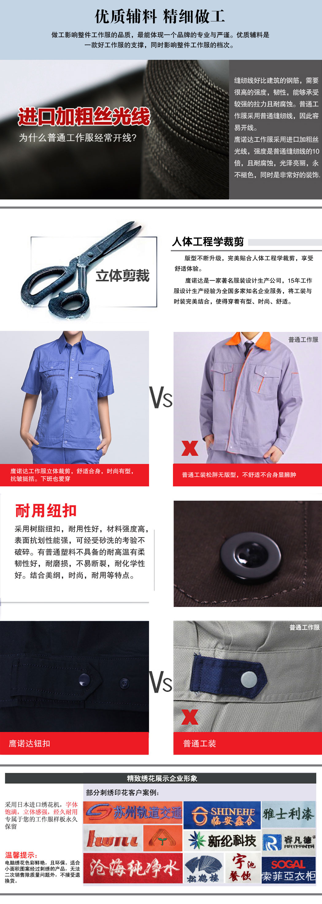 湖兰色短袖工作服AD11-2(pic4)