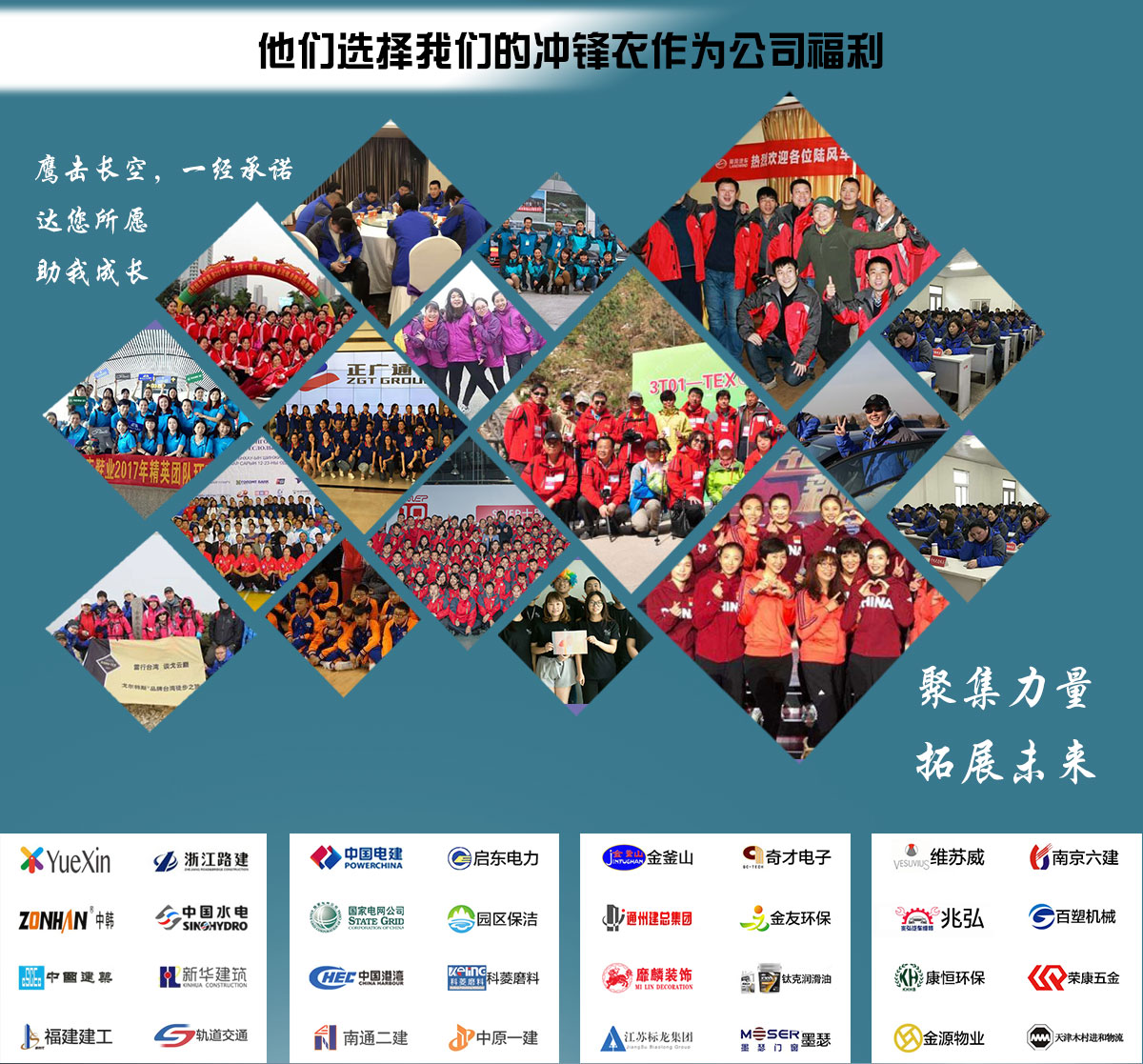 企业冲锋衣合作客户