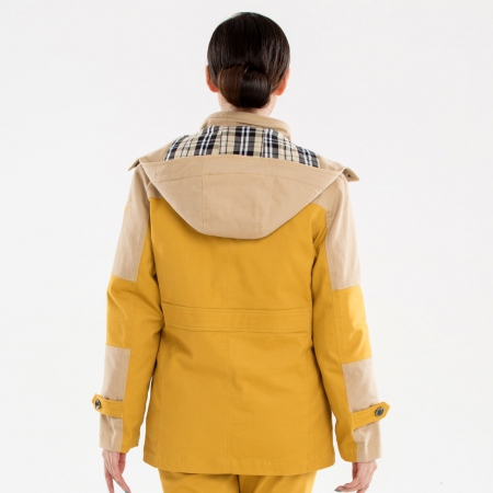 冬季服装厂家冬季工作服黄拼灰色MF20-4